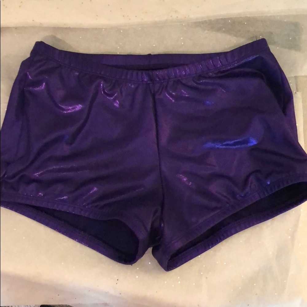 Purple cheer/dance shorts
